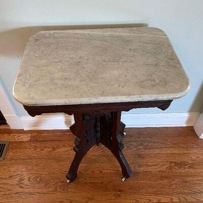 Lot 82 - Antique Foyer Table Ensemble