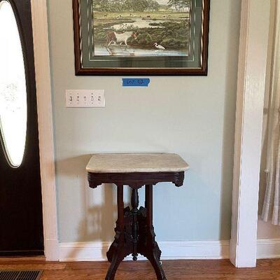 Lot 82 - Antique Foyer Table Ensemble