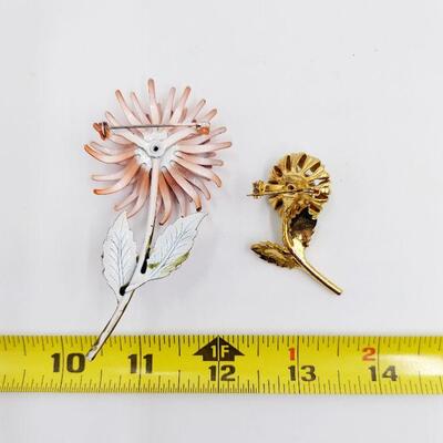 FLOWER BROOCH & PIN BUNDLE - 4 