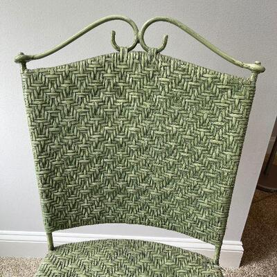 Lot 93 - Wicker Chair with Floor Lamp