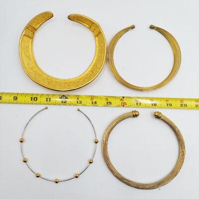 GOLD TONED "CHOKER" 4 PC 