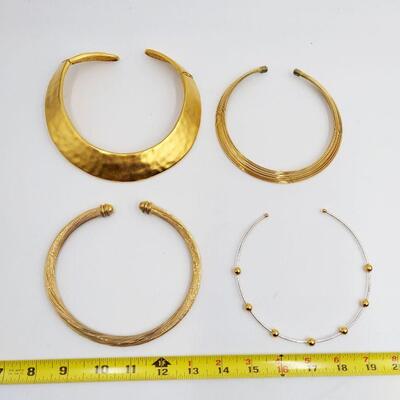 GOLD TONED "CHOKER" 4 PC 