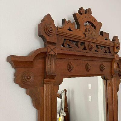 Lot 94 - Antique Marble Top Dresser with Mirror