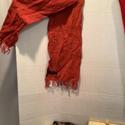 U - 1208 Ladies Clothing Lot - Evening Hand Bags, Scarves, Gloves 