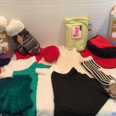 U - 1209 Ladies Clothing Lot - Dickies, Scarves, Gloves, Scarves