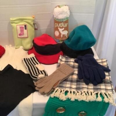 U - 1209 Ladies Clothing Lot - Dickies, Scarves, Gloves, Scarves