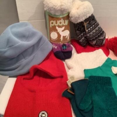 U - 1209 Ladies Clothing Lot - Dickies, Scarves, Gloves, Scarves