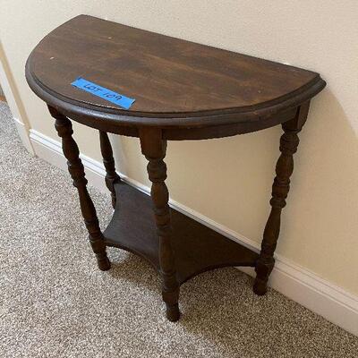 Lot 109 - Vintage Demilune Table With Mirror