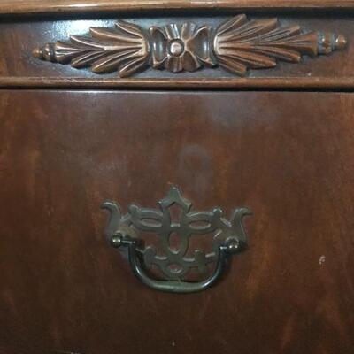 Lot  154MB: Antique Nightstands w/ Carved Accents