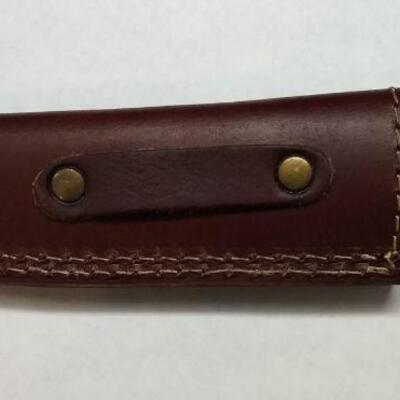 Custom Crafted Knife with Steel 4" Blade, Wood Handle, and Leather Sheath