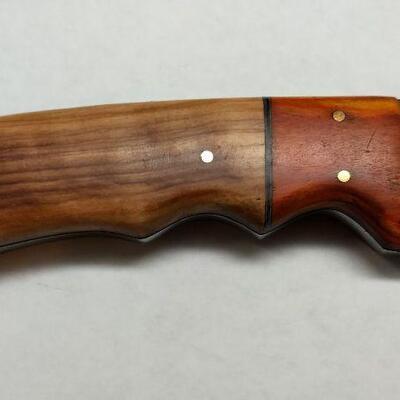 Custom Crafted Knife with Steel 4" Blade, Wood Handle, and Leather Sheath