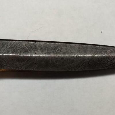 Custom Crafted Dagger with Steel 4" Damascus Blade, Bone Handle, and Leather Sheath