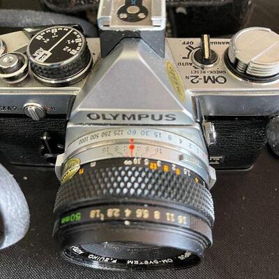Lot 123 - Vintage Olympus Camera And Lenses