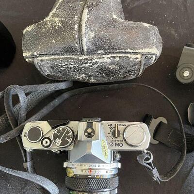 Lot 123 - Vintage Olympus Camera And Lenses