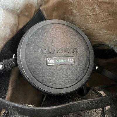Lot 123 - Vintage Olympus Camera And Lenses