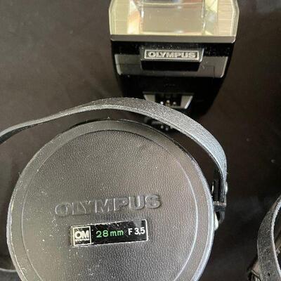 Lot 123 - Vintage Olympus Camera And Lenses
