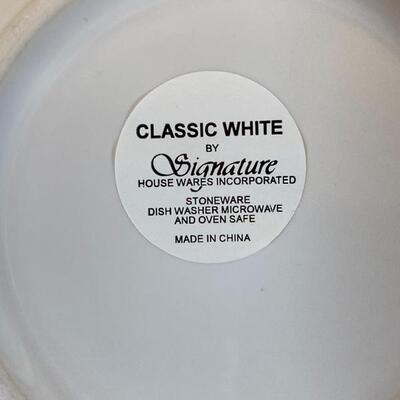 Classic White by Signature Housewares Inc Stoneware Dishes