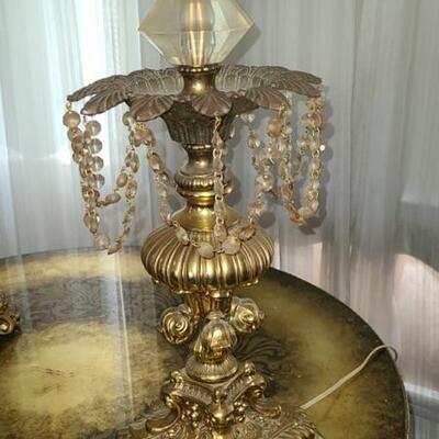 Lot 14: Vintage Hollywood Regency Pair of Table Lamps. 