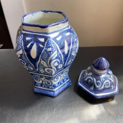 Lot 33LD. Mexican Tonala ceramic bird, Talavera vase, wooden painted plate, carved Oaxacan coconut shell bowl, wall art, Mexican folk...