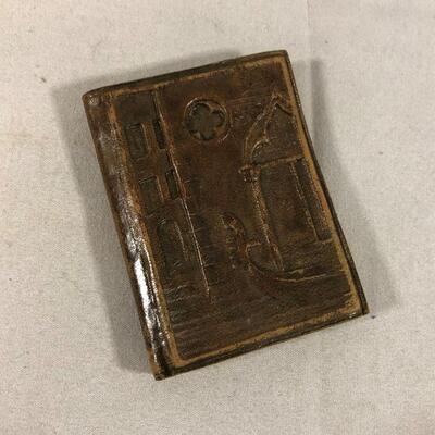Lot 11 - Embossed Leather Miniature Notebook
