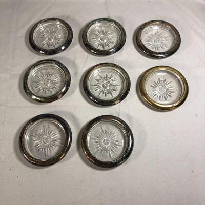 Lot 22- (8) Silverplated Drink Coasters