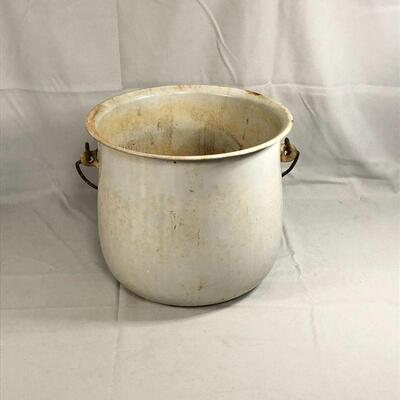 Lot 23 - White Enamelware Pot