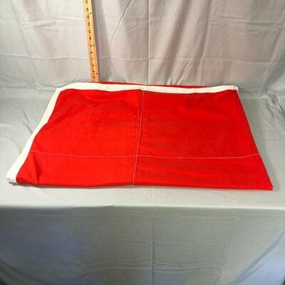 Lot 27 - Red and White Table Cloth