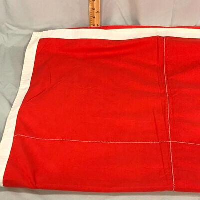 Lot 27 - Red and White Table Cloth