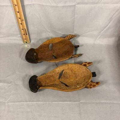 Lot 36 - Carved Wood Animal Heads
