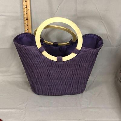 Lot 37 - Purple Purse and Leather Wallet
