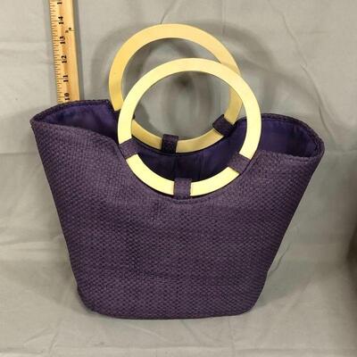 Lot 37 - Purple Purse and Leather Wallet