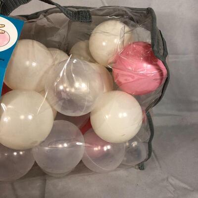 Lot 49 - Pink and White Plastic Balls for Baby