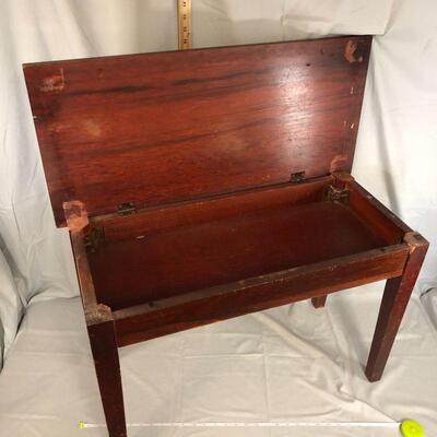 Lot 58 - Solid Wood Piano Bench LOCAL PICK UP ONLY