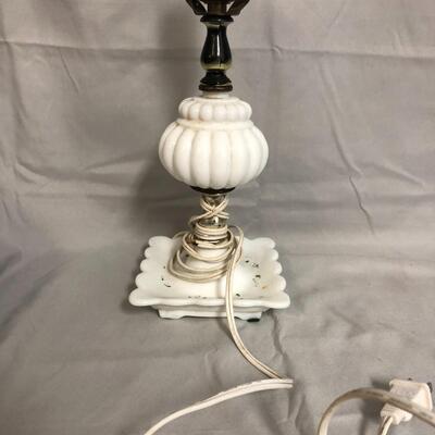 Lot 63 - Milk Glass Base Table Lamp