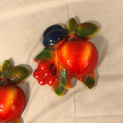 Lot 93 - (2) Plaster Fruit Wall DÃ©cor