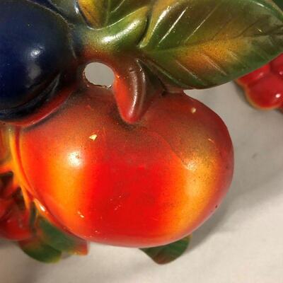 Lot 93 - (2) Plaster Fruit Wall DÃ©cor