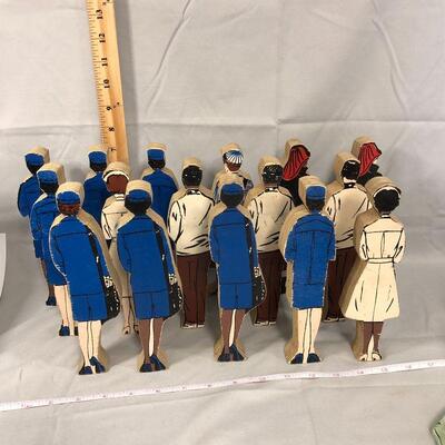 Lot 94 - Wooden Wedgie Career People