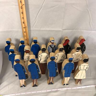 Lot 94 - Wooden Wedgie Career People
