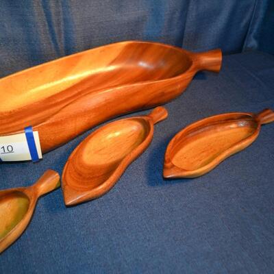 LOT 10 monkey pod wood bowls