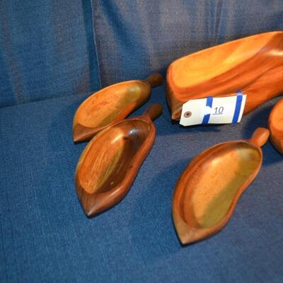 LOT 10 monkey pod wood bowls