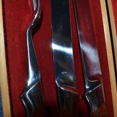 LOT 8 vintage carving knife set