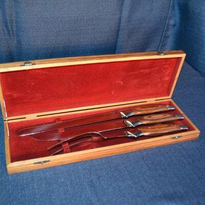 LOT 8 vintage carving knife set