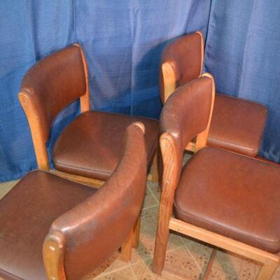 LOT 95 four vintage chairs as-is