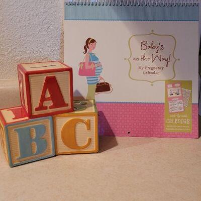 Lot 74: New Hallmark Pregnancy Calendar + Ceramic Blocks