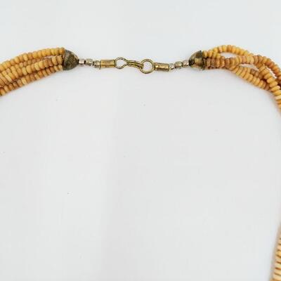 MULTI TONED BEADED NECKLACE 