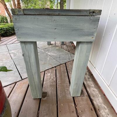 Primitive Rustic Look Shutter Accent or Plant Table 
