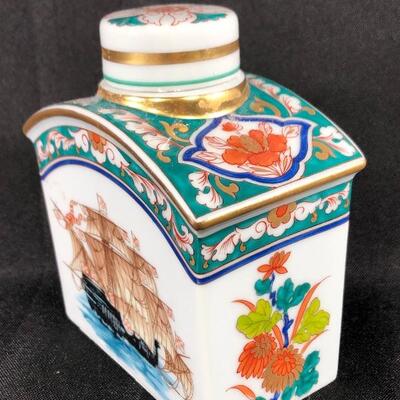 Vintage Ceramic Sailing Ship Decanter Apothecary Jar Vista Alegre Portugal