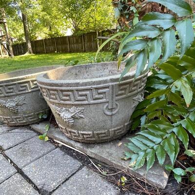 Classic Matching Planters with Grapes Design