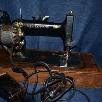 LOT# 777 antique new cottage sewing machine