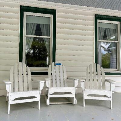 Lot 127 - 3 Wood Adirondack Chairs